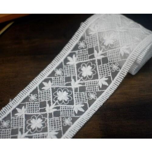 White mesh lace, clothing decoration accessories, DIY handmade lace clothing accessories, embroidery lace