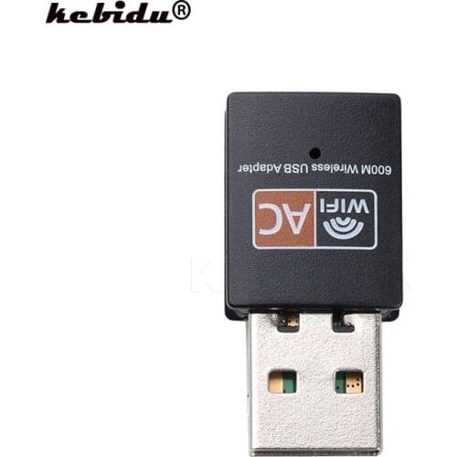 Kebidu Wireless 600Mbps USB WiFi Adapter 2.4GHz 5GHz WiFi Antenna Network Card Receiver Dual Band 802.11b/n/g/ac for PC Computer