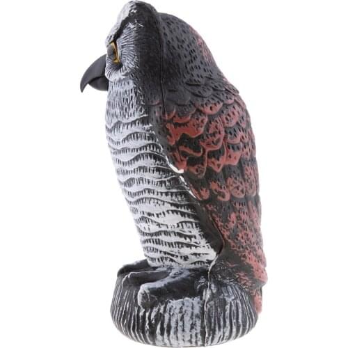 Large Owl Hunting Decoy Statue Garden Scarecrow Outdoor Deterrent Decor