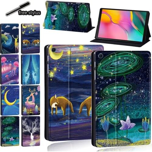 Tablet Case for Samsung Galaxy Tab A7/Tab S6 Lite/Tab A 9.7/Tab A A6 10.1/Tab S5e/Tab A 8 Inch Leather Cover Case + Free Stylus