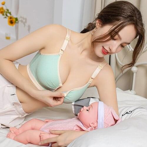 Breastfeeding underwear pregnant women bra gathered to prevent sagging pregnancy thin cotton breastfeeding breast bra summer bre
