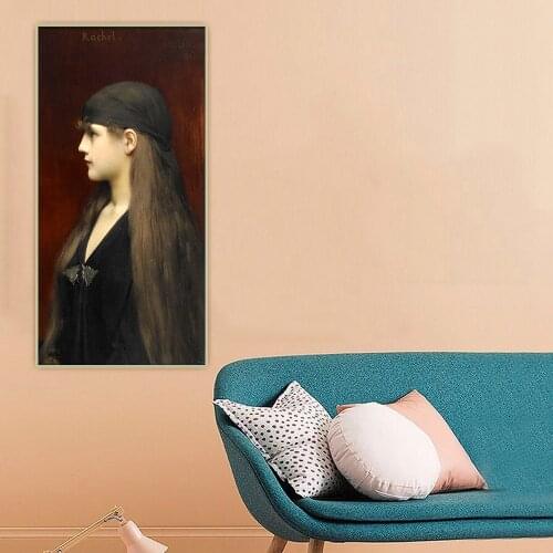 Jules Joseph Lefebvre《Rachel》Canvas Oil Painting Artwork Aesthetic Poster Picture Wall Hanging Decor Home Living Room Decoration