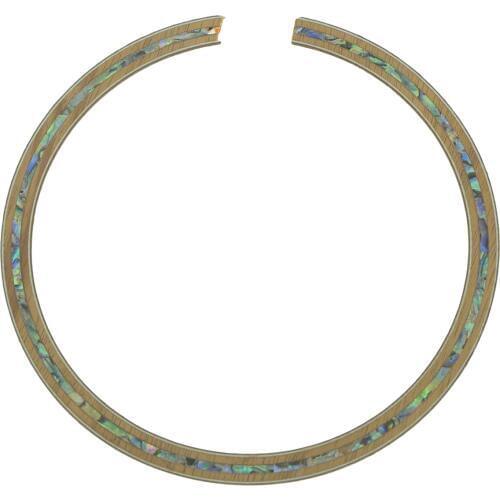 KAISH Quality 110mm*8mm*0.8mm Acoustic Guitar Soundhole Of Mahogany Rosette With Full Abalone Shell Inlaying