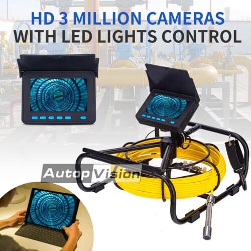 WP9604B Endoscope Inspection Camera 4.3inch Monitor 17mm Lens 10/20/30/50m cable Snake Drain Video Camera with free 16GB Card