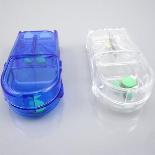 Pill Caplets Medicine Storage Case Divide Compartment Storage Box Dose Tablet Cutter Splitter Home Tool Accessories Wholesale