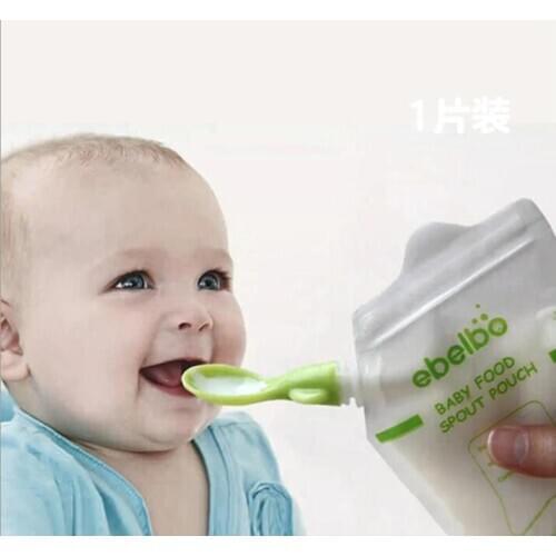 Baby Food Storage Pouches Feeding Supplies Bag Double Zippers Reusable Food Box Refillable Complementary Solid Feeding ER777