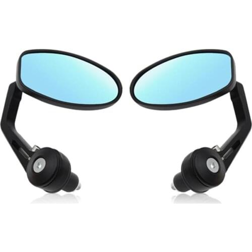 Motorcycle Modified Accessories Rearview Mirror Oval Handlebar Mirror Motorcycle Handle Mirror Aluminum Alloy