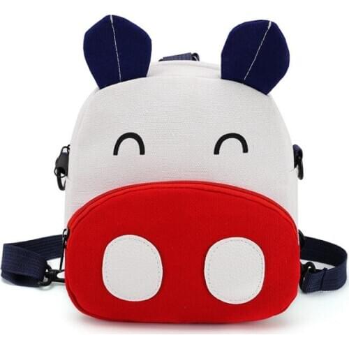 New 3D Children School Bags for Girls Boy Children Backpacks Kindergarten Cartoon cow print Toddle Kids Backpack for 2-5 years