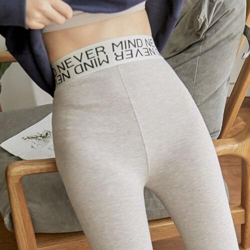 New Lettered Waist Sports Thickened Leggings Womens Legins Fitness Mujer Dark Gray Sport Femme Fitness Leguins Mujer