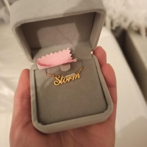 Name Necklace Personalized Custom Letters Number Nameplate Pendant Choker Stainless Steel Chain Jewelry Wedding Bridesmaid Gift