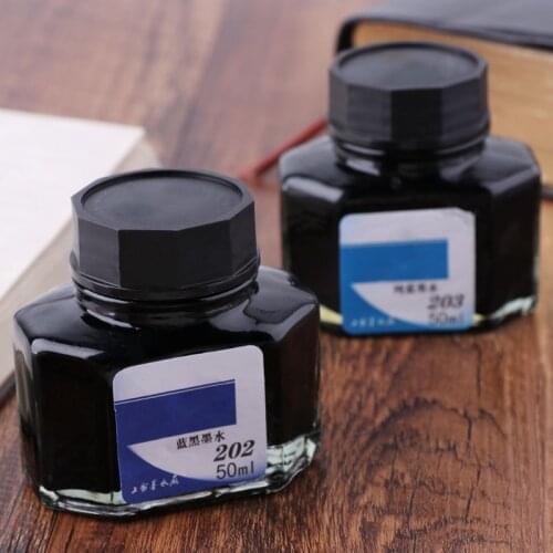 50ml Bottled Glass Smooth Writing Fountain Pen Ink Refill School Student Stationery Office Supplies girls love