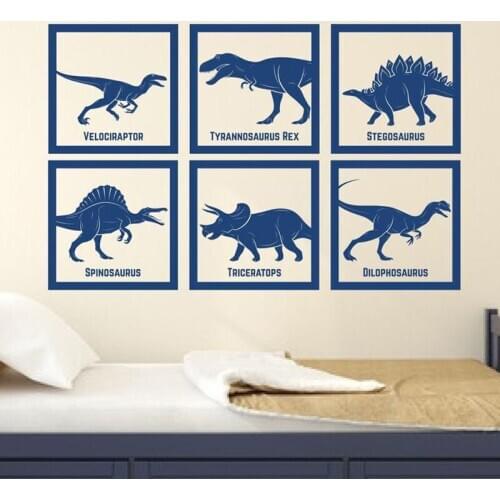 Personalized Jurassic Park Wall Sticker Bedroom Dinosaur T-Rex Custom Name Vinyl Decal Home Nursery Boy Kids Room Decor E39