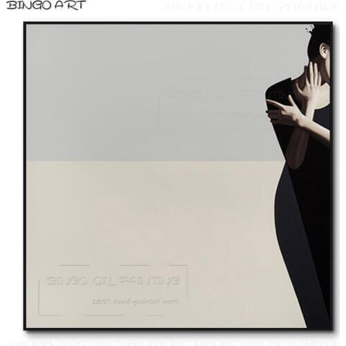 Professional Artist Hand-painted Beautiful Lady Figure Oil Painting on Canvas Wonderful Wall Art Double Lady Figure Oil Painting