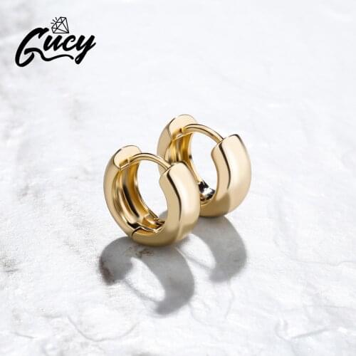 GUCY Punk Rock Round Gold Silver Color Earrings For women Female Retro Drop Earrings Trend Fashion Jewelry