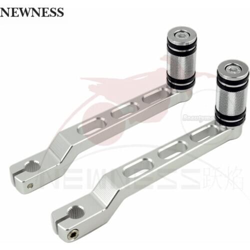 Newness Chrome Motorcycle Heel Toe Shift Lever Knurled Shifter Peg Fits For Harley Touring Softail