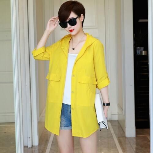 Plus Windbreaker Womens Size 5xl 6xl Trench Coat Female Casual Hooded Thin Long Ladies Coats Casaco Feminino KJ226 s