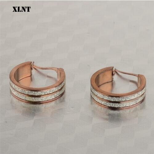 XLNT Cartilage Earrings Ear Buckle for Women Simple SIlver Matte Boho Classic Small Earrings Stud Thick Hoops Gift