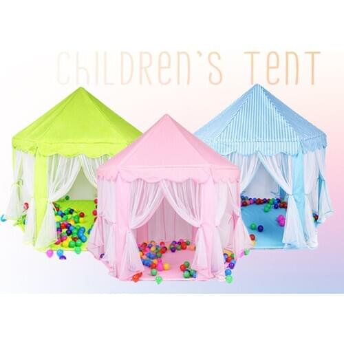 Princess Castle Play Tent with Fairy House Large Kids Canopy Boys Girls Play Hut