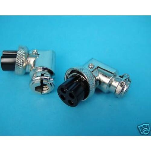 1pcs 4 Pin Aviation Right Angle Connector Ham Microphone Radio Plug Adapter L703