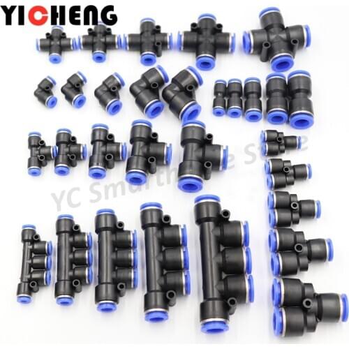 1Pcs Quick pneumatic plastic joint PU pipe butt joint, hose trachea joint, pneumatic components.Quick plug pneumatic valve