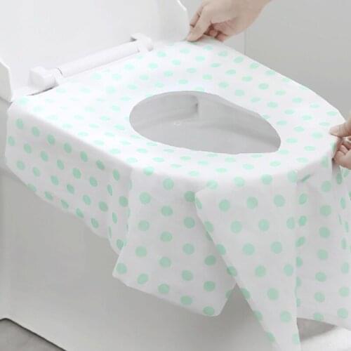 10Pcs Large Size Disposable Paper Toilet Seat Covers Camping Loo Wc Bacteria-proof Cover For Travel/Camping Bathroom