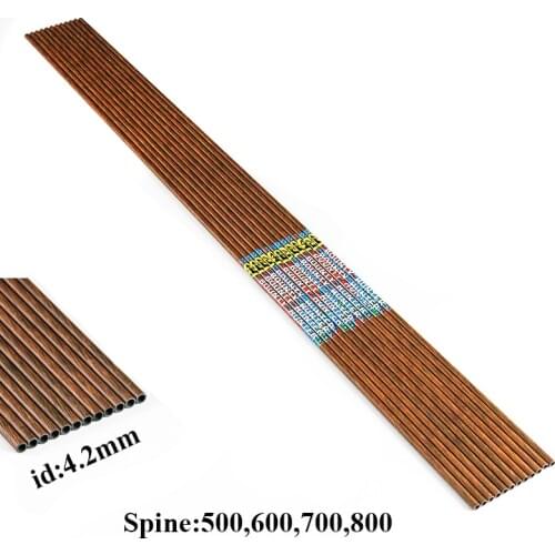 12pcs Archery 100% Pure Carbon Arrows Spine 500 600 700 800 ID4.2mm 30inch Recurve Bow Longbow Hunting Shooting