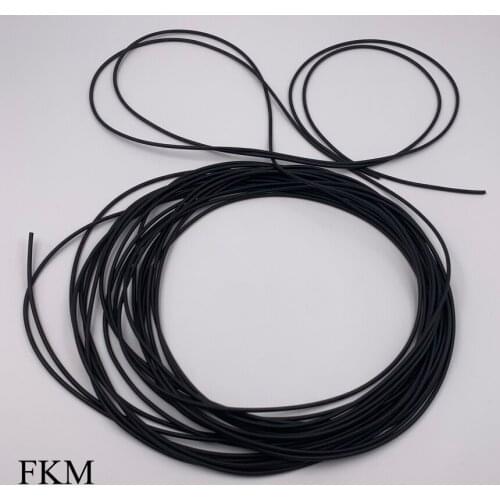 2mm 2.5mm 2.7mm 3mm 3.2mm 3.5mm 4mm OD Outside Diameter FKM Fluororubber Car Window Damper Rope Round O Ring Solid Sealing Strip