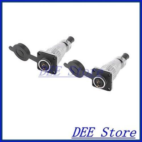 400V 25A 2 Pin Electric Deck Aviation Connector Adapter Plugs Y16-2 Pair