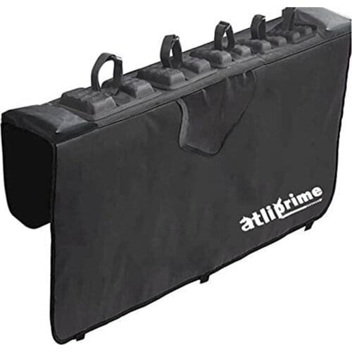 ATLIPRIME Tailgate Protection Pad with Bike Fixing Straps for Trunk Tailgate Pad with 2 Tool Pockets