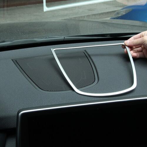 Automotive interior ABS Chrome Car Styling Dashboard Speaker Frame Cover Trim Stickers For BMW X5 X6 F15 F16 Accessories 2014-18