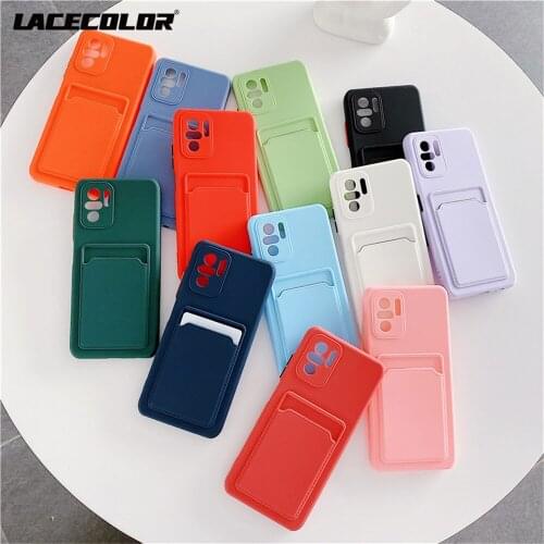 Card Holder Wallet Case For Xiaomi Note 10 Pro Max 10S 9T 9S 7 8 Soft Silicone Coque Mi POCO X3 NFC M3 F3 C3 M2 X2 Candy Bag