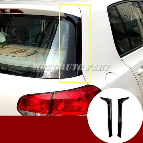 Black Rear Window Spoiler Side Wing Trim Cover For Volkswagen VW Golf 6 MK6 2008-2013 2pcs Car Decoration