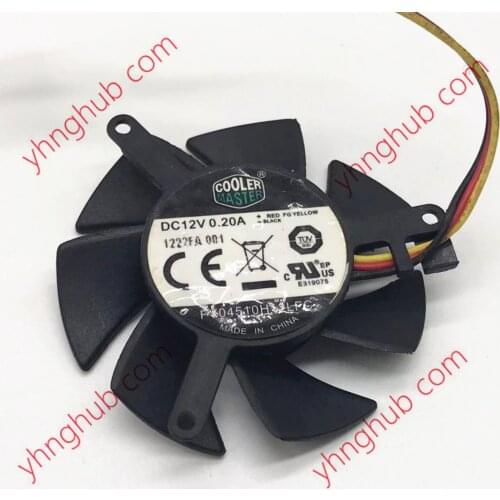 Cooler Master A4510-55LB-4UN-C1 FY04510H12LFC DC 12V Dia. 39mm 3-Wire Server Frameless Fan