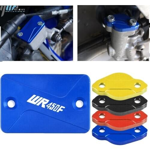 For Yamaha WR450F WR 450F WR450 F WR 450 F 2004-2015 2014 2013 2012 2011 2010 2009 Front & Rear Brake Fluid Reservoir Cover Cap