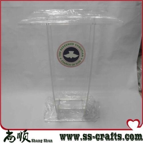 Welcome reception desk bank cafe bar recount station lectern speakers podiums Teaching Acrylic Lectern Brown podium club