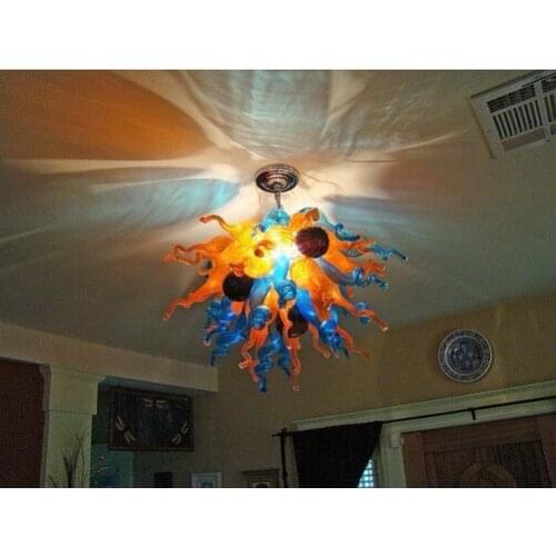 Hot Sale LED Flush Mounted Light Fixture Hand Blown Glass Chandelier Lightings