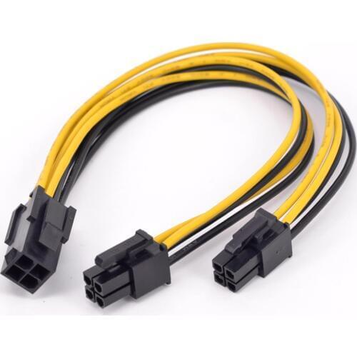CPU 4Pin Female to 2 ways Male Port Power supply Cable Computer ATX 12V P4 1 to 2 Extension Conversion EPS Cable Y Splitter