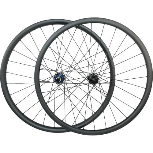 1260g SUPERLIGHT 30mm Wide MTB XC BOOST Carbon Wheelset Tubeless Disc 6 Bolt 28H 24mm deep UD Tapeless Yuniper Mountain Wheels