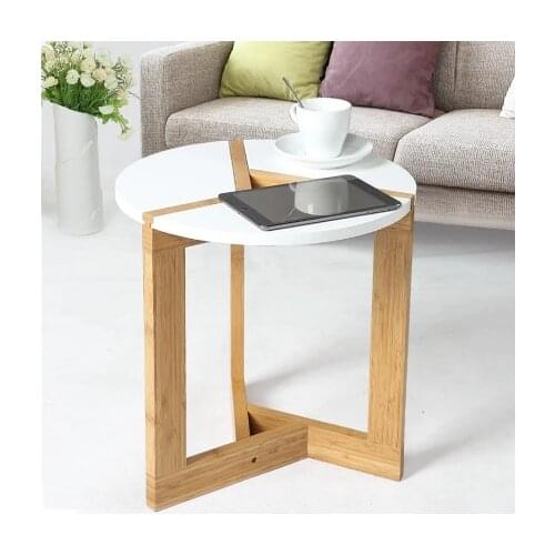 Nordic Style Solid Wood Coffee Table Living Room Sofa Side Table Small Dining Table Creative Bamboo Tea Table Home Furniture