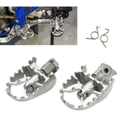 Motorcycle Silver Stainless Steel Front Footrests Wide Fat Rider Footpegs For SUZUKI DL1000 V-Strom 2015 2016 2017 2018 2019