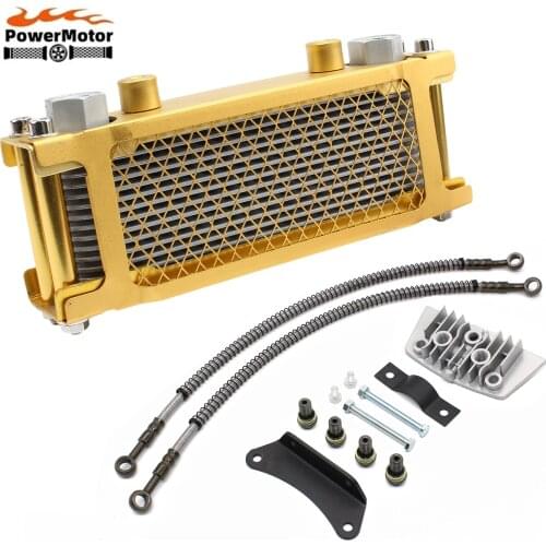Motorcycle Oil Cooler Cooling Cooler Radiator Set For 50cc 70cc 90cc 110cc 125cc 140cc Monkey Bike DAX Pocket Bike ATV