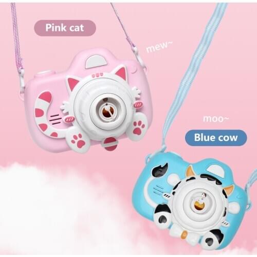 Cute Cartoon Cat Cow Animal Children Electric Bubble Machine Camera Toy Children Outdoor Entertainment Toys