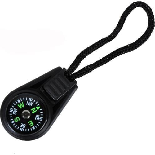 2PCS Mini Compass Small Gift Bean Needle Outdoor Camping Zipper Head Apply