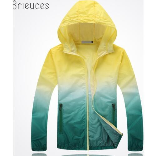 Brieuces Unisex Fashion Slim Coat UV Coat rainbow Sunscreen Clothing Plus Size Long Sleeved Casual Jacket Women Basic Coats