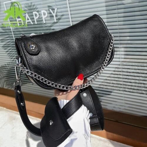 Fashion Genuine Leather Womens Chain Shoulder Bags Luxury Design Handbag 2021 New Women All-match Messenger Bag Son-mother Bag