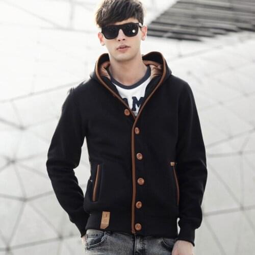 COMLION Autumn Winter Casual Hooded Hoodies Men Oversized Warm Male Sweatshirts Long Sleeve Fleece Coats Street Jackets Brand 10