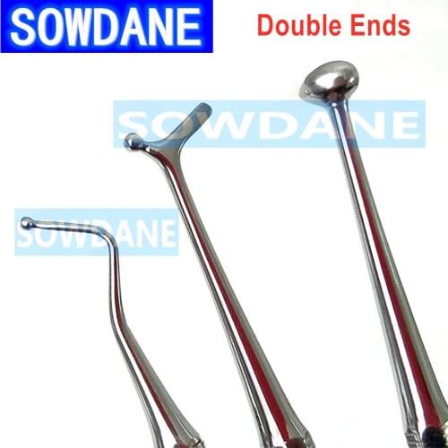 Stainless Steel Dental Polisher Filling Dental Composite Filling Instrument spatula Amalgam Plastic Double Ends