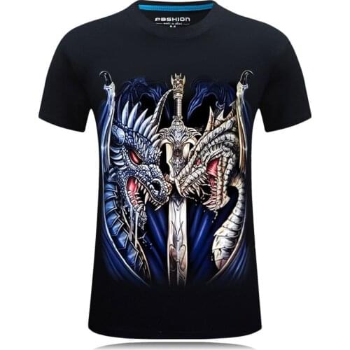 2021New Summer Simple Round Neck Casual S-6xl Plus Size Loose 3d Personality Animal Wild Men Short Sleeved T-shirt Free Shipping