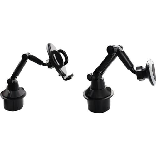 NEW Flexible 360 Degree Carbon Fiber Adjustable Angle Type Car Cup Holder Mount Stand Cradle For Smartphone 3.8-6.5"Support GPS