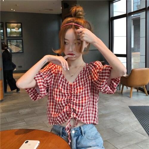 Женские красные рубашки Octeyam China At AliExpress